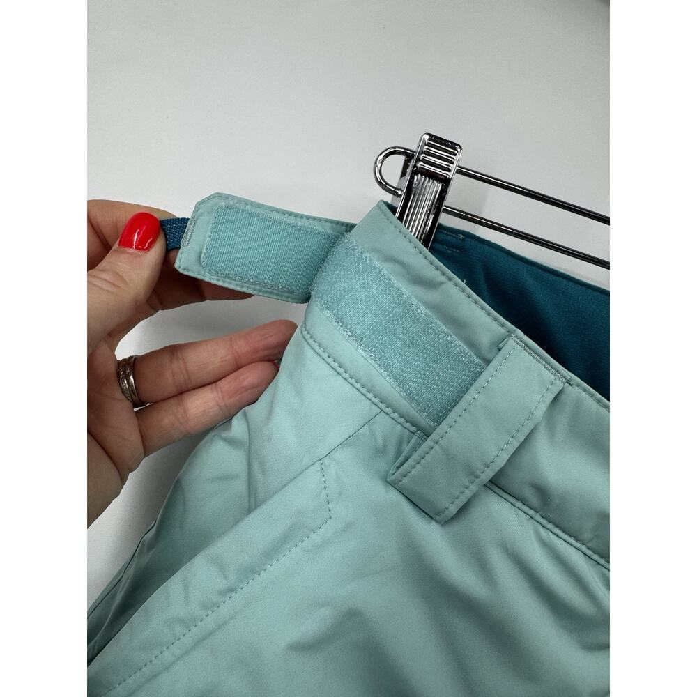 Patagonia Youth Powder Town Pants Skiff Blue Size Medium 10 Light Blue Snow Ski - Picture 4 of 16